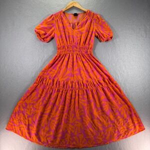 Kate and Lily‎ Maxi Bright Womens 6 Pink Orange Floral Dress Handwash